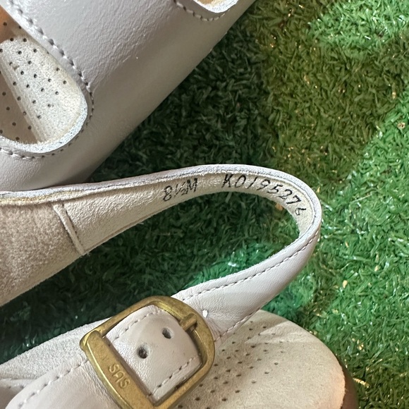 Cream Comfort Sandals with Velcro Straps By SAS - Picture 3 of 7